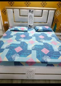 Cotton Blend Double Bedsheet