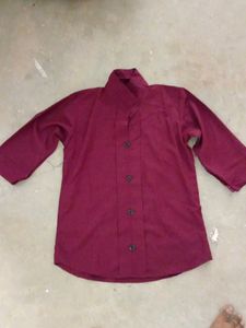 Maroon Button-Down Shirt