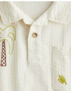 Embroidered Palm Tree Shirt