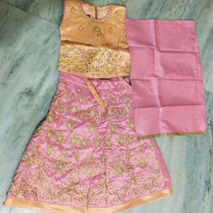 Pink & Gold Embroidered Lehenga