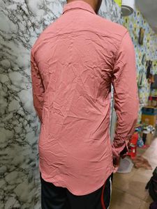 Men Coral Color Shirt