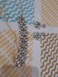 Diamond Necklace Set With Earing