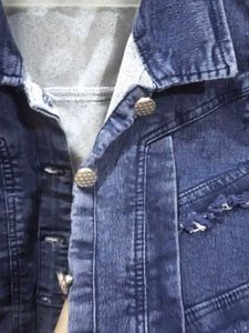 Distressed Denim Vest