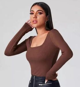 Brown Crop Top