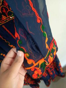 Georgette Embroidered Anarkali and Dupatta Set