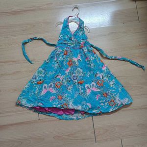 Halter Neck Backless Dress for 4 to 7 yrs o