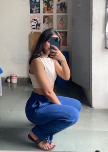 Blue Linen Pants