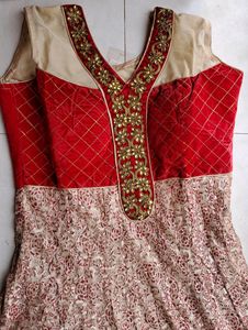 Anarkali Red Velvet SALWAR SUIT