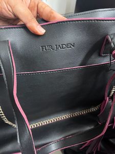 Fur Jaden Black Big Hand Bag