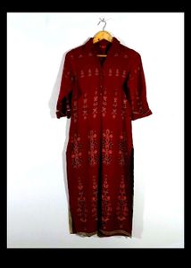 W Maroon Kurta