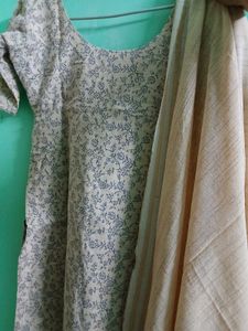 New Stiched Beige Chudidhar Set