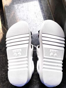 Decorated White Sandals