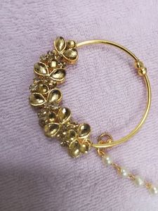 Beautiful Golden Bridal Nath