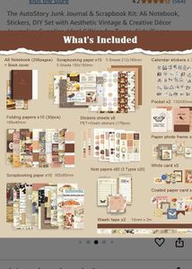 Vintage Scrapbook Paper &amp; Stickers Set