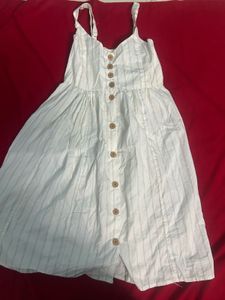 Striped Sundress with Buttons