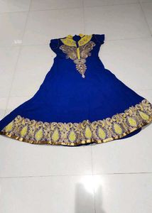 Blue Anarkali Kurti