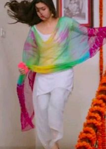 Salwar Suit with Multicolour Dupatta
