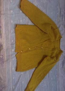 Vintage Mustard Knit Cardigan
