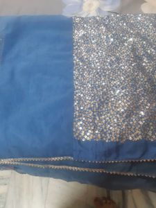 BEAUTIFUL  LIGHT BLUE  SAREE