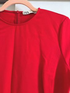 Zara Red Midi Dress
