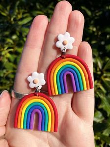 Rainbow Flower Earrings
