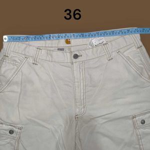 Carhartt Vintage White Cargo Shorts (36&#34;)