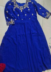 Royal Blue Embroidered Kurta Set