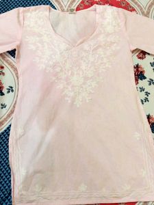 Women Embroidered Pure Cotton Straight Kurta