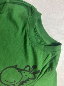 Green Animal Print Toddler Tee