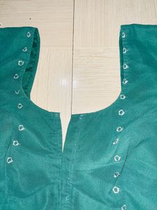 Emerald Green Embroidered Blouse