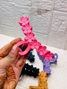 Flower Hair Claw Clip Set