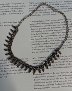 oxidised silver Statement Necklace