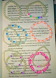 Colorful Heart Bead Bracelet Set
