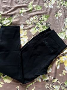 Leather Patchwork Pants