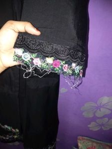 Embroidered Black Suit