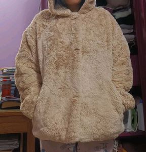 Fuzzy Tan Coat