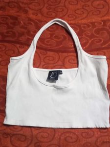 White Halter Top