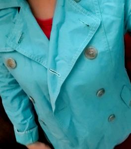 Turquoise Trench Coat