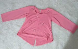 Cute Pink with glitter Toddler Top (wore once)