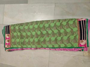 Beautiful Festive Wear Pure Cotton Brasso Saree