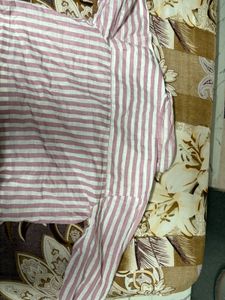 Crop Stripped Pink And White Shirt