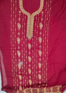 Maroon Embroidered Salwar Kameez