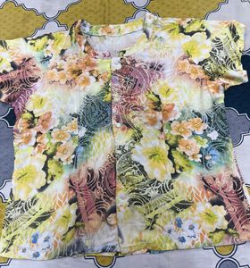 multi color printed top