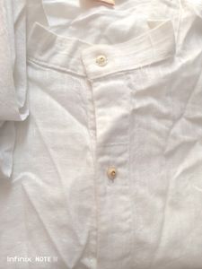 2-4 Yrs Pure White Cotton Kurta Pyjama