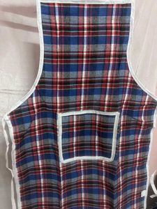 Plaid Apron with Pocket
