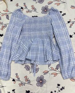 Plaid Long Sleeve Top