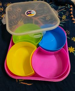 Snack Set Clip Box Airtight Serving Tray