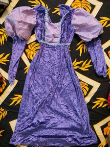 Elegant Purple Velvet Renaissance Princess Dress