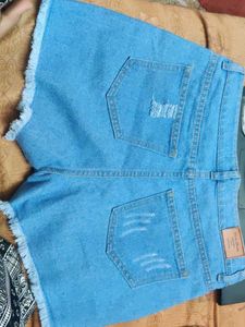 Distressed Denim Shorts