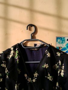 Floral Mini Wrap Dress